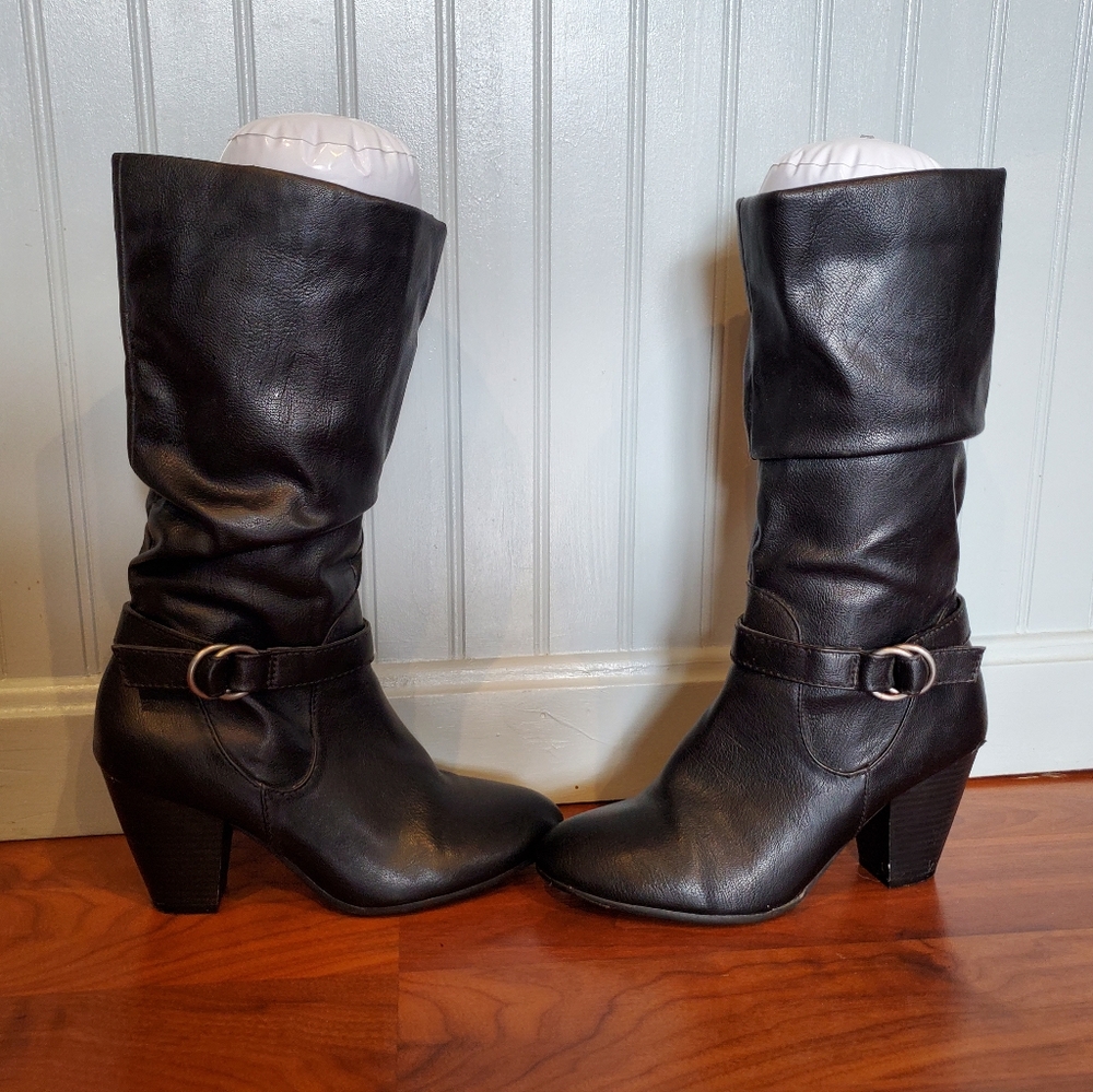 Slouch boots black size 7